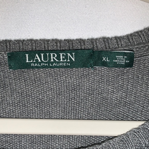 Ralph Lauren Gray Crewneck Sweater with Embellishments - Picture 2 of 9